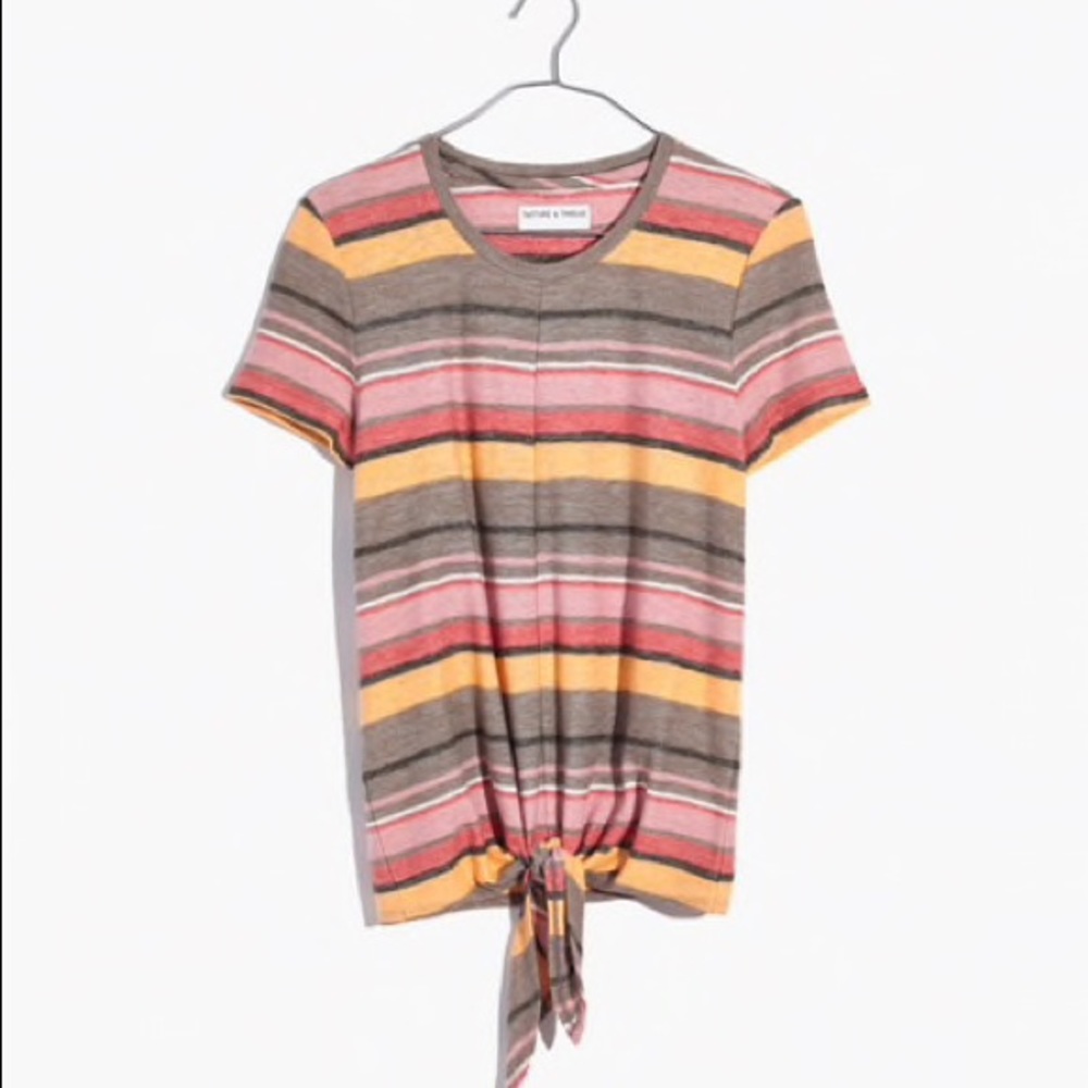 Madewell Texture & Thread Modern Tie-Front Top